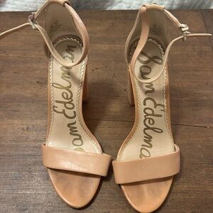 Sam Edelman nude block heels